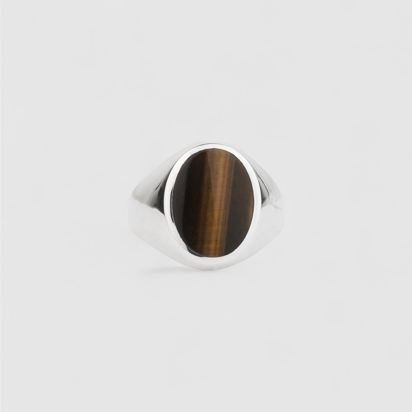 TIGER EYE OVAL SIGNET