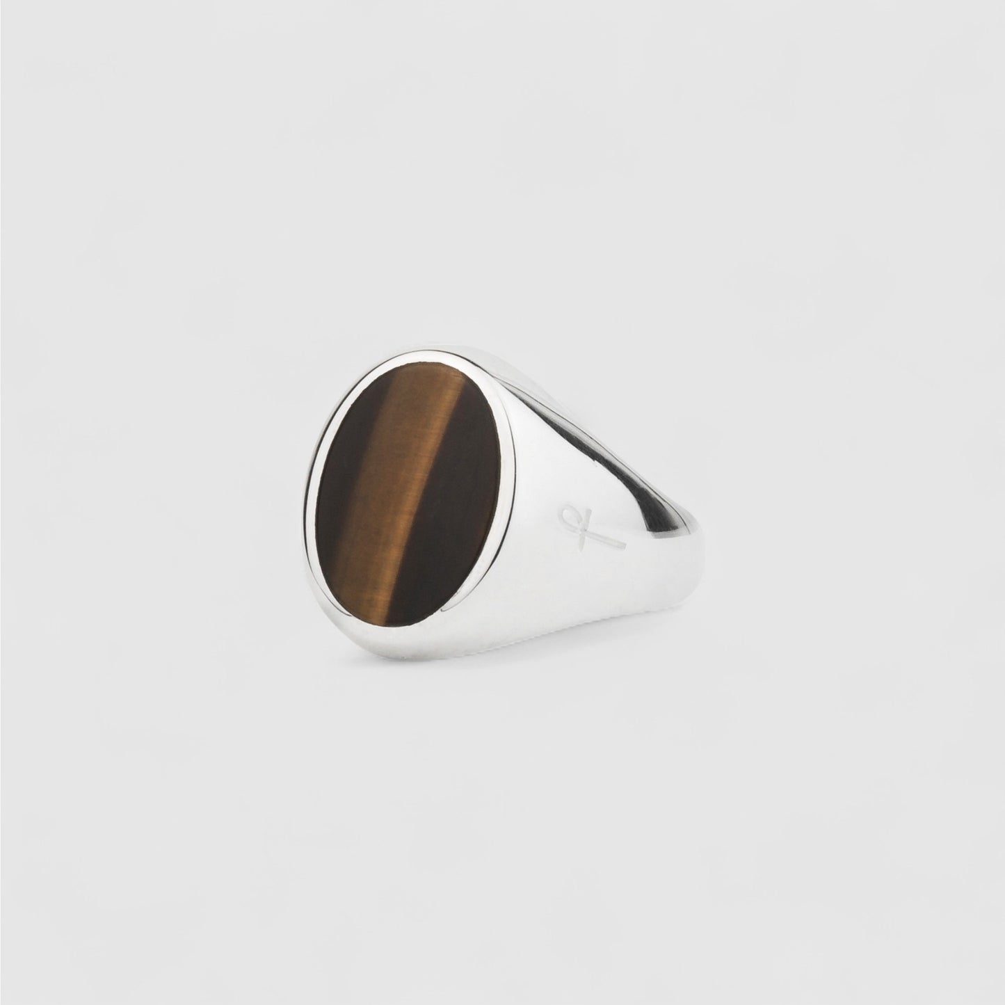 TIGER EYE OVAL SIGNET