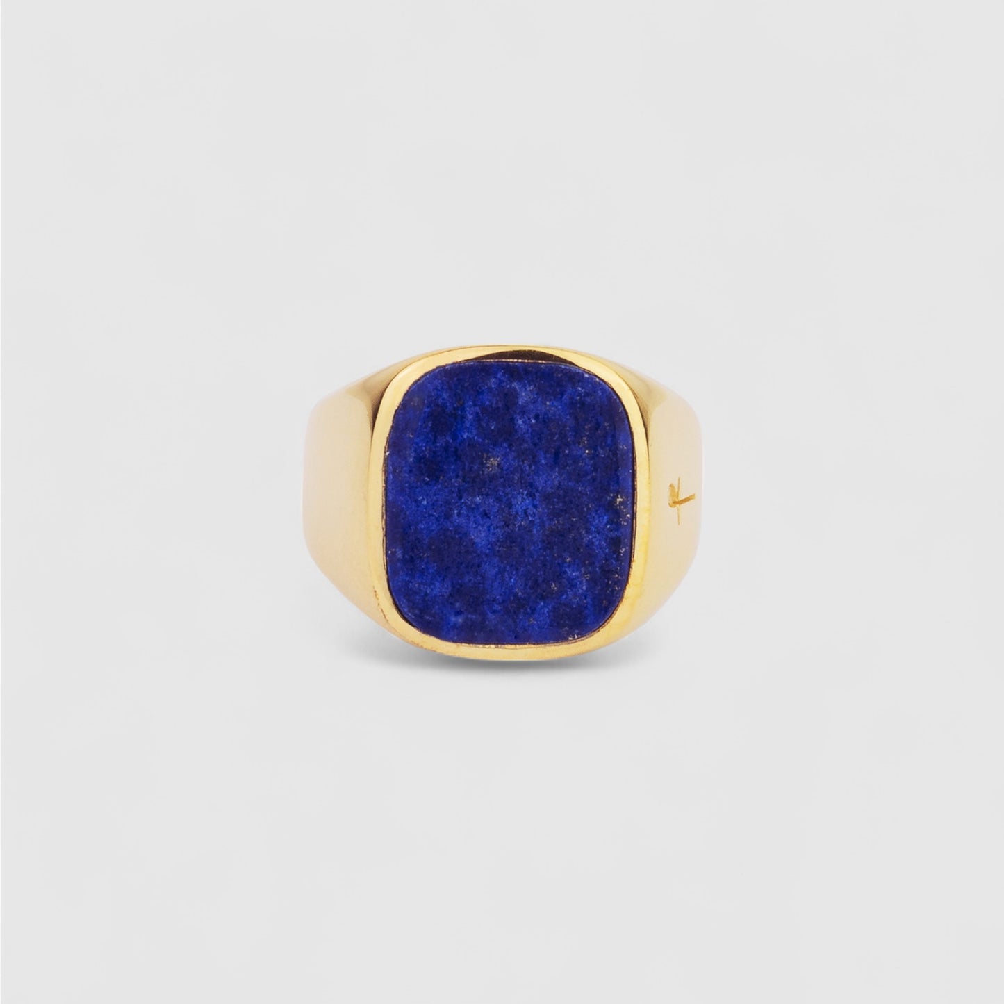 9CT GOLD LAPIS LAZULI SQUARE SIGNET RING