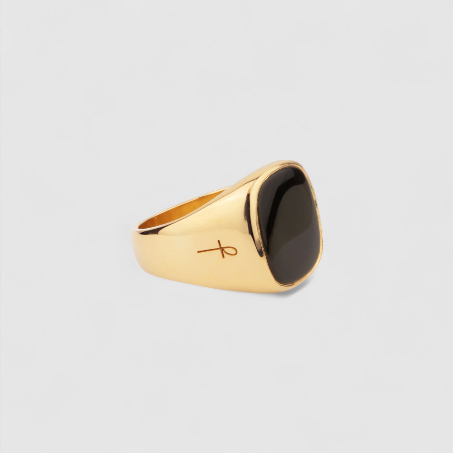 9CT GOLD BLOODSTONE SQUARE SIGNET RING