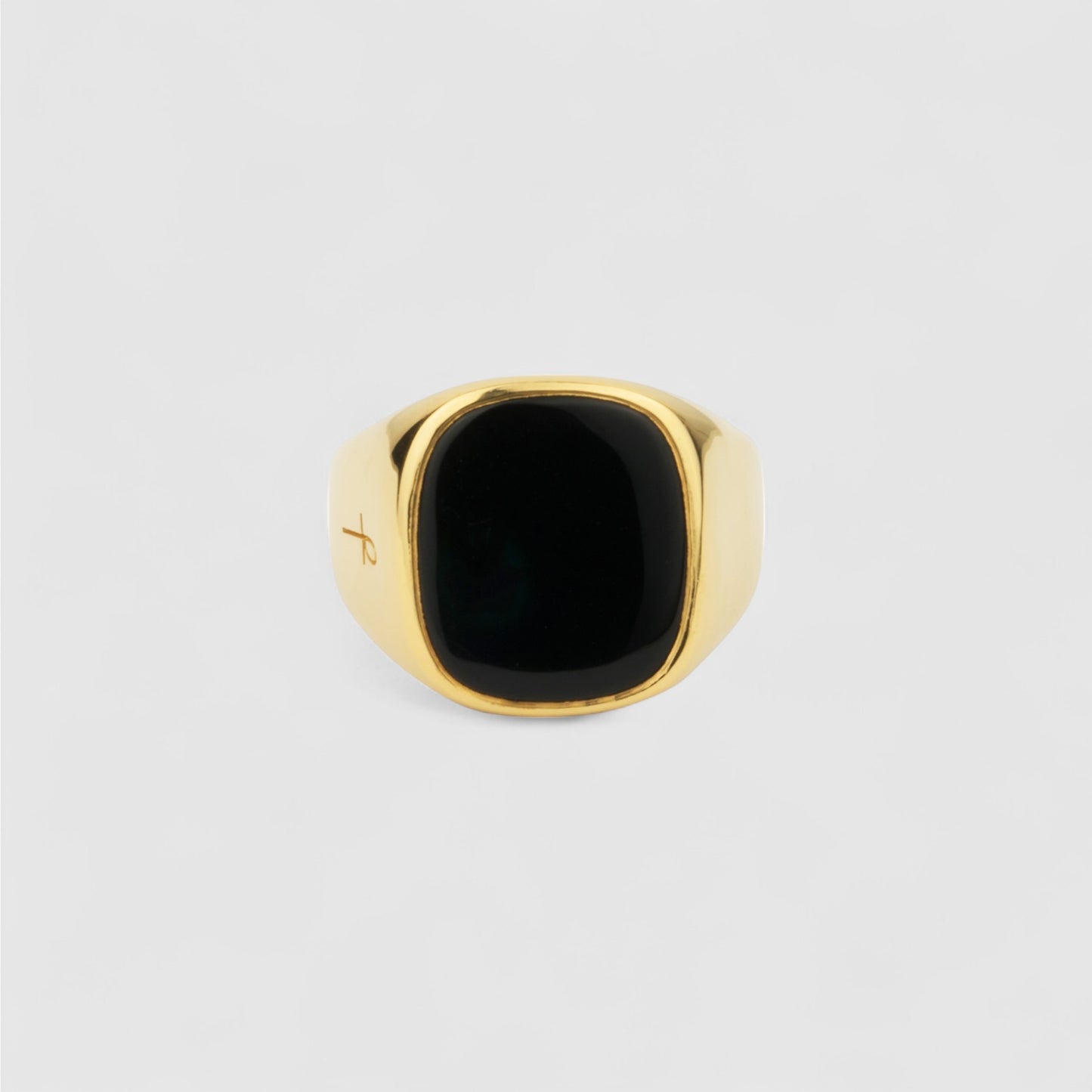 ONYX SQUARE SIGNET GOLD