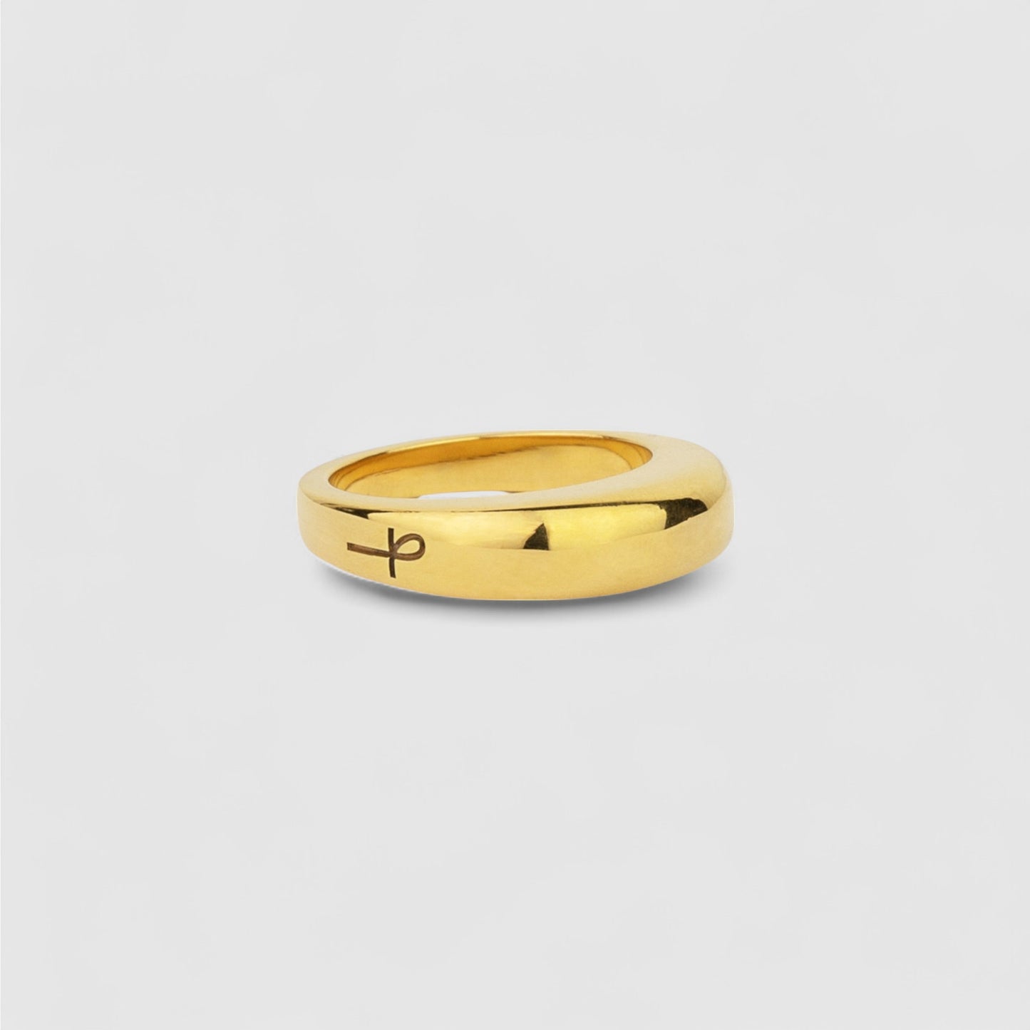 GOLD DOME SIGNET RING