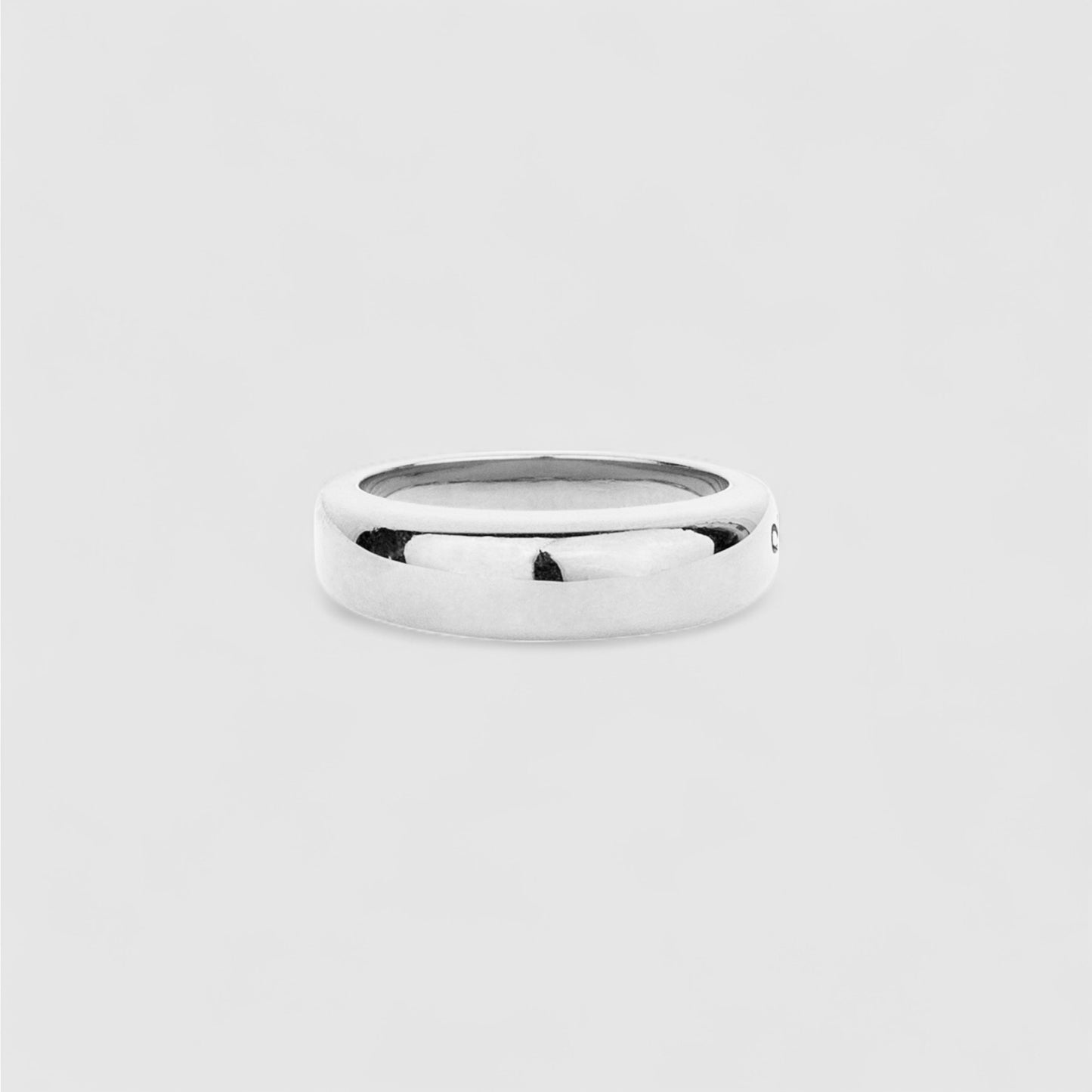 SILVER DOME SIGNET RING