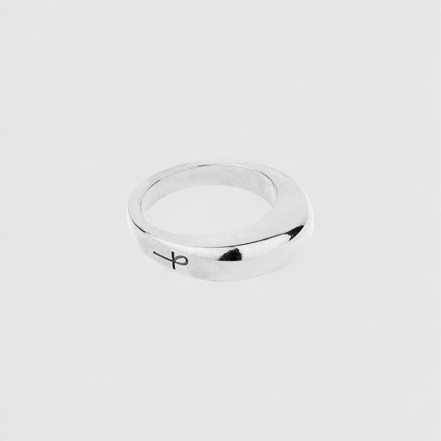 SILVER DOME SIGNET RING