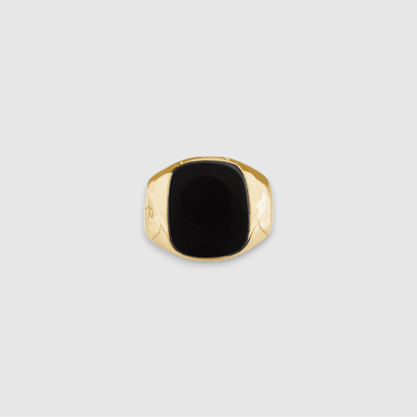 BLACK ONYX SIGNET GOLD (S)