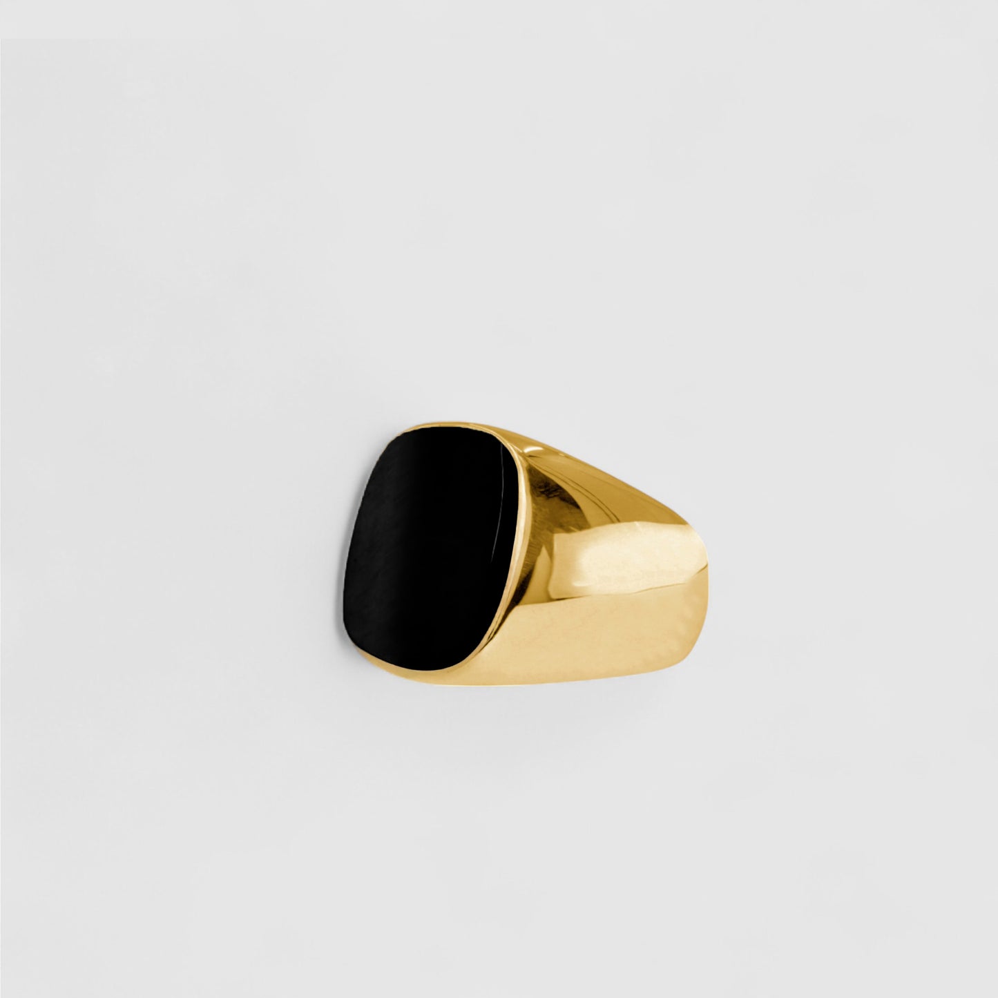 BLACK ONYX SIGNET GOLD (S)