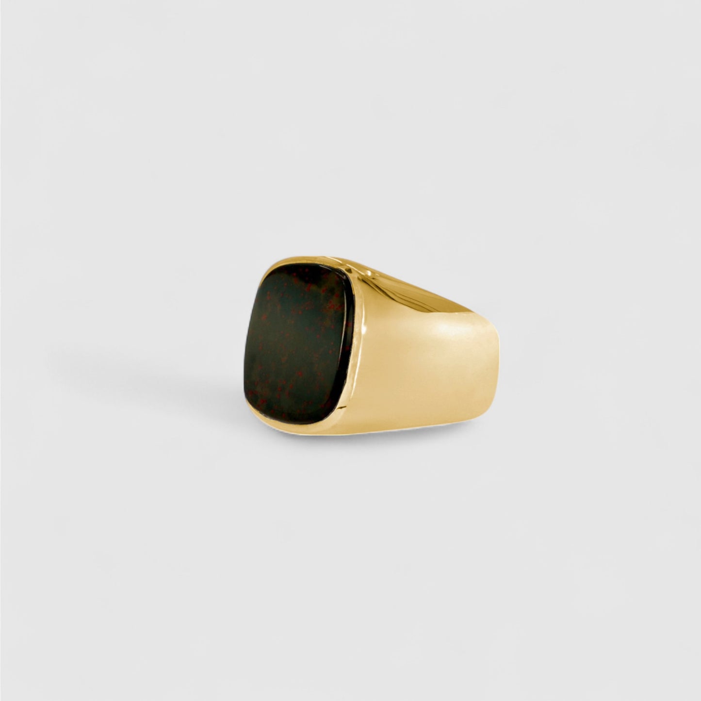 GREEN BLOODSTONE SIGNET GOLD (S)