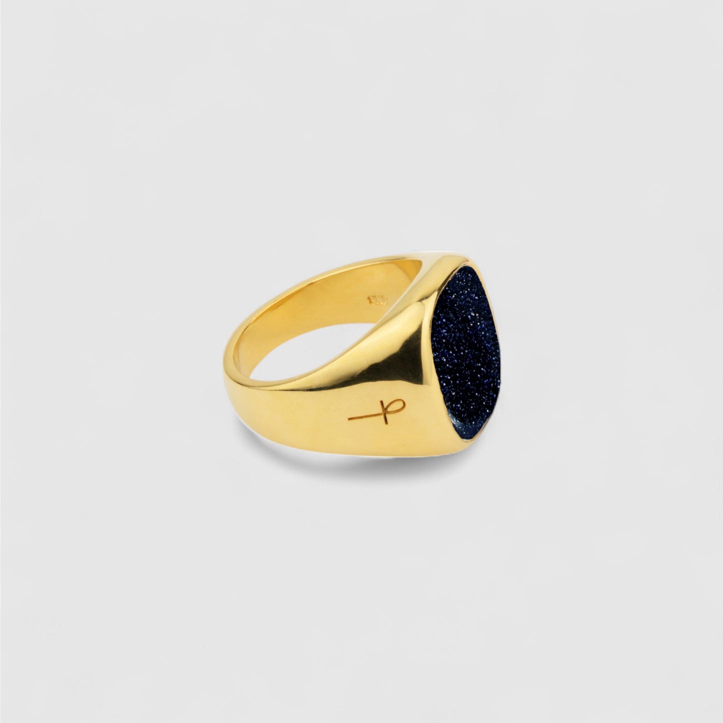 BLUE GOLDSTONE SIGNET GOLD (S)