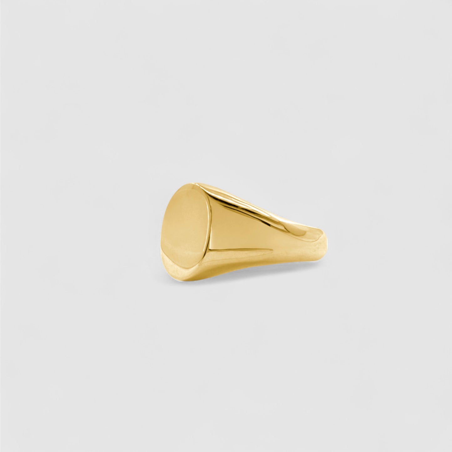 GOLD OVAL SIGNET RING (S)