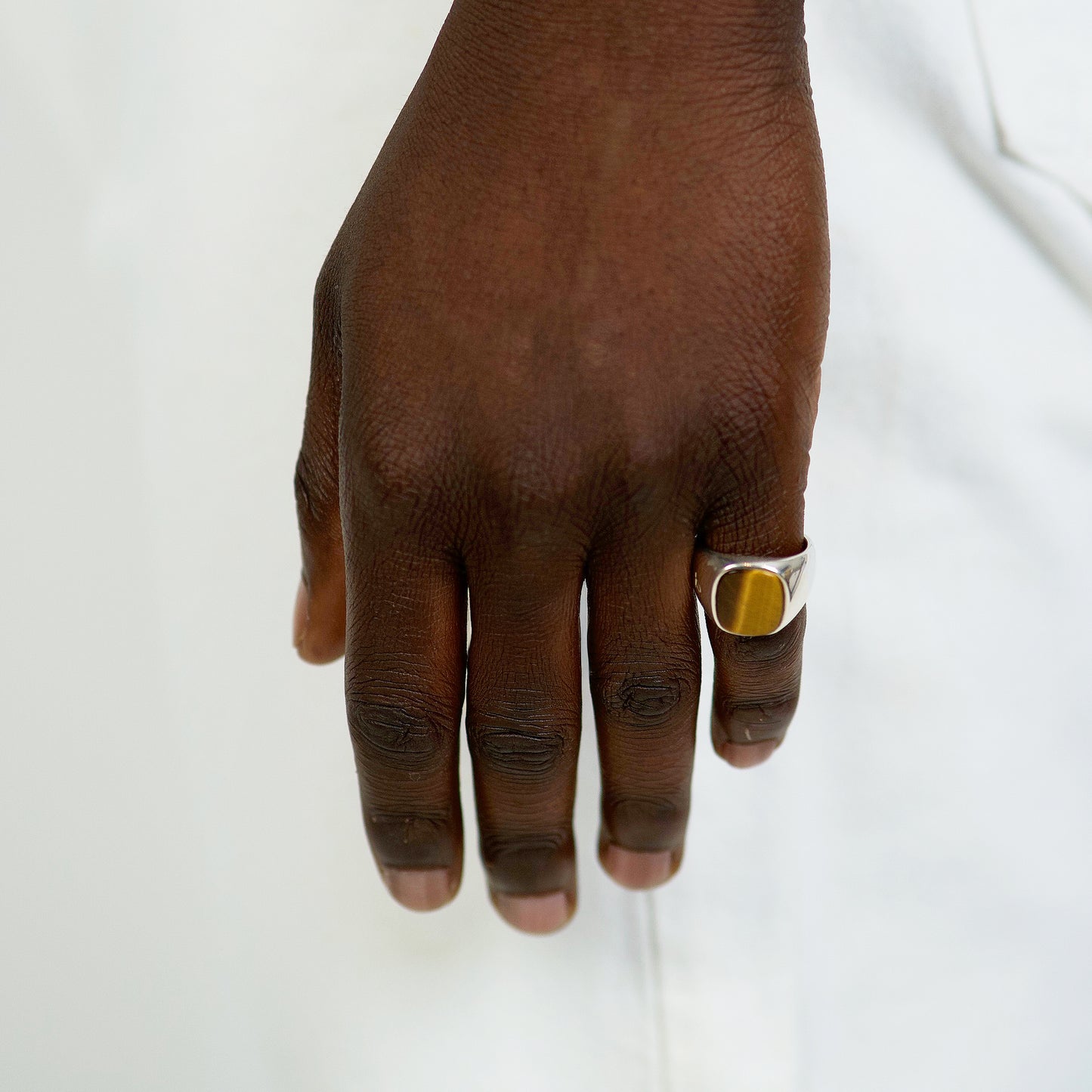 TIGER EYE SIGNET GOLD SMALL