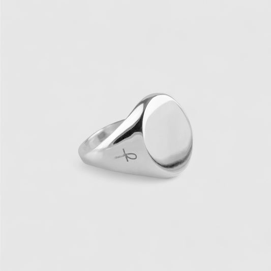 SILVER OVAL SIGNET