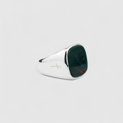 GREEN BLOODSTONE SIGNET