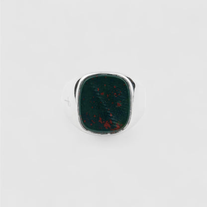 GREEN BLOODSTONE SIGNET