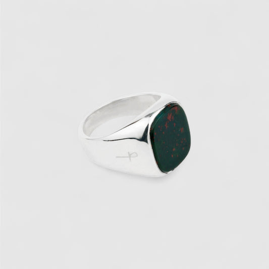 GREEN BLOODSTONE SIGNET