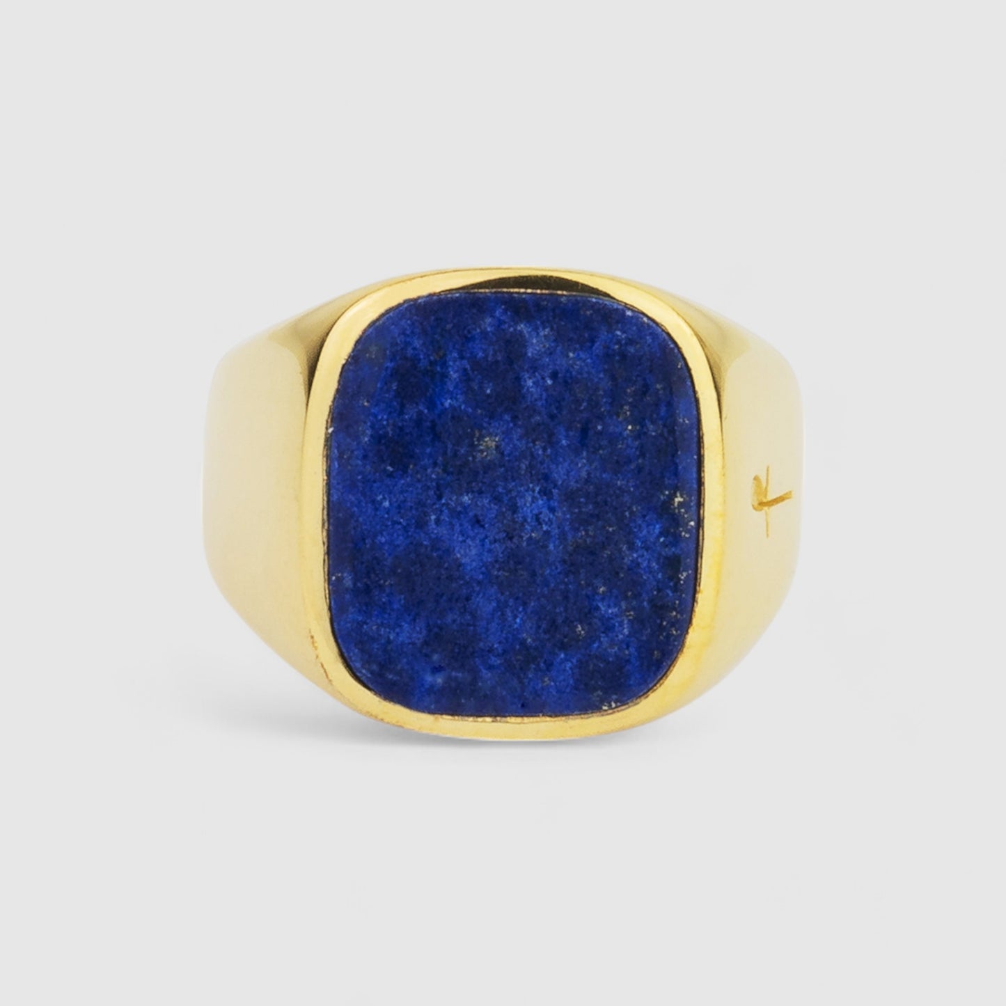 9CT GOLD LAPIS LAZULI SQUARE SIGNET RING