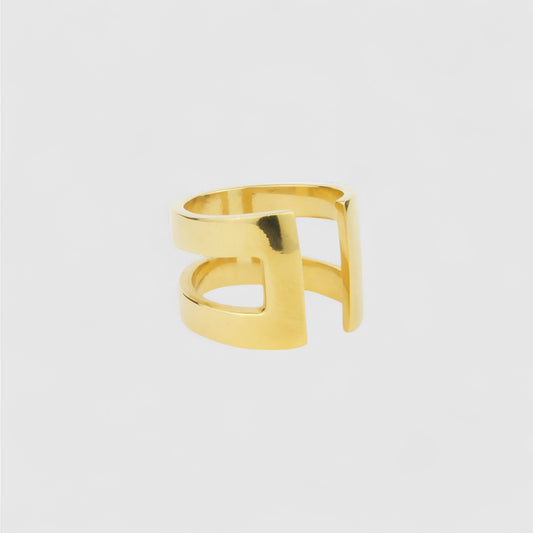GOLD DOUBLE BAND RING