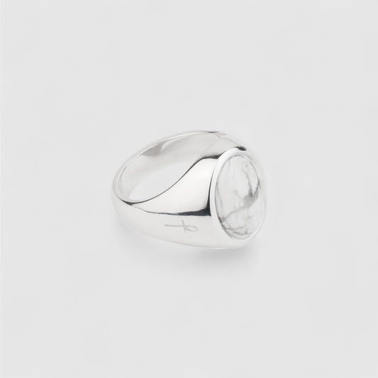WHITE HOWLITE SIGNET