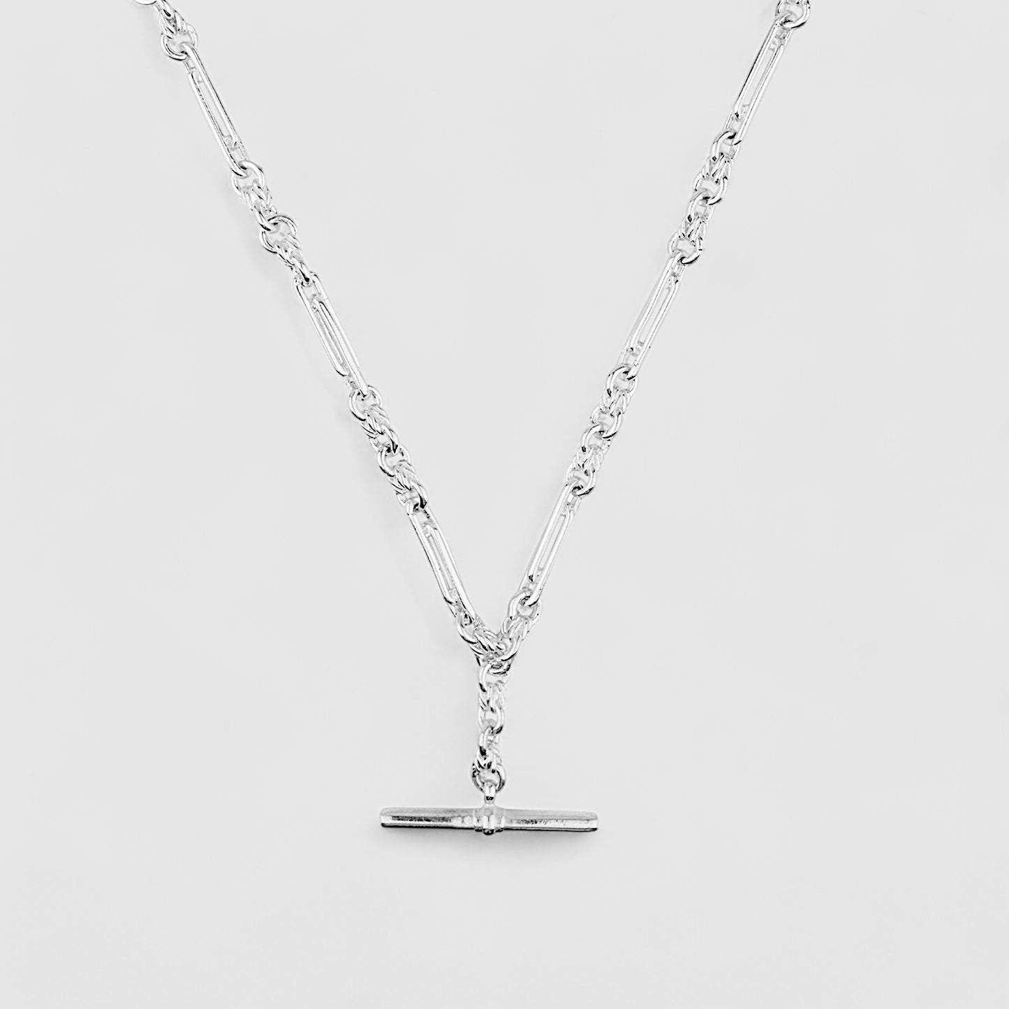 SILVER DE BEAUVOIR TWO NECKLACE CHAIN