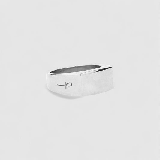 SILVER RECTANGLE SIGNET