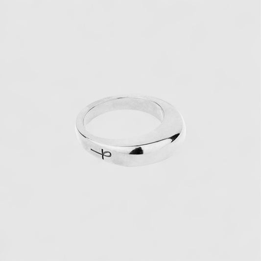 SILVER DOME SIGNET RING