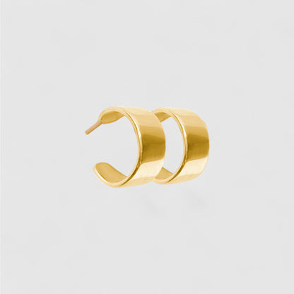 WIDE GOLD HUGGIE