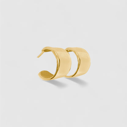WIDE GOLD HUGGIE
