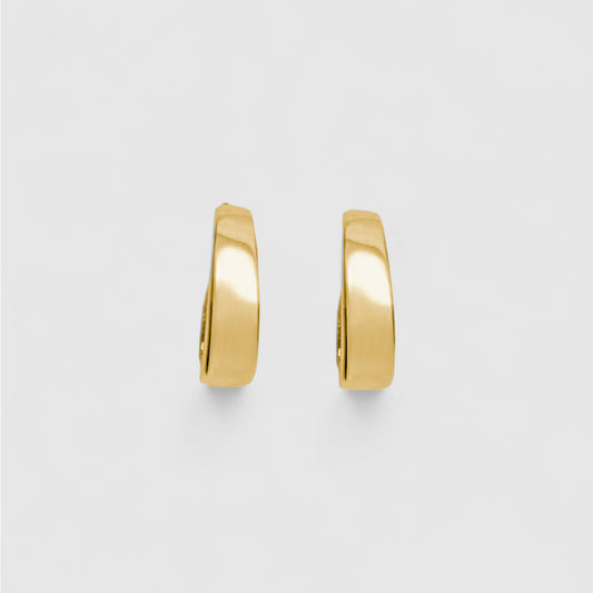 GOLD RECTANGLE HOOP