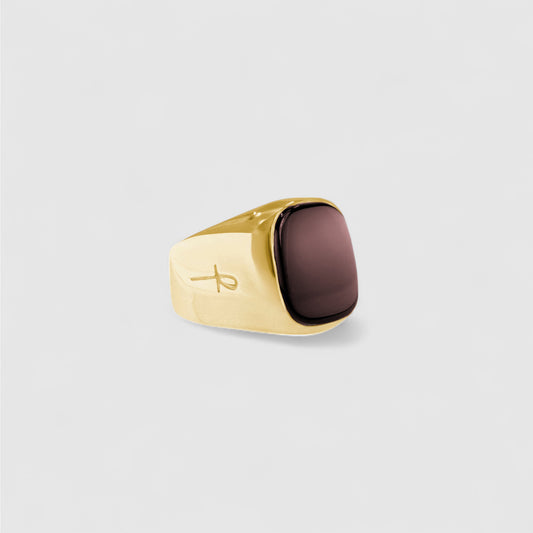 CARNELIAN SIGNET GOLD (S)