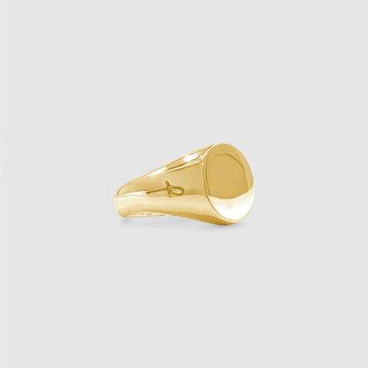 GOLD OVAL SIGNET RING (S)