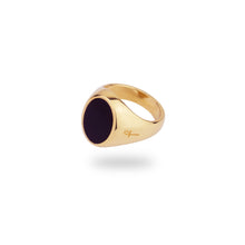 9K GOLD JAMESTOWN ONYX OVAL STONE RING