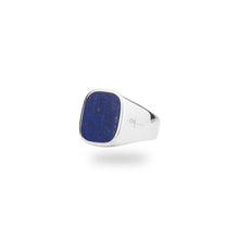 SILVER JAMESTOWN LAPIS LAZULI SQUARE STONE RING