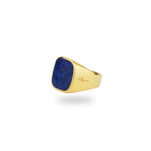 GOLD JAMESTOWN LAPIS LAZULI SQUARE STONE RING