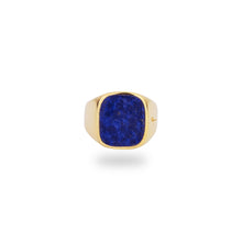 9K GOLD JAMESTOWN LAPIS LAZULI SQUARE STONE RING