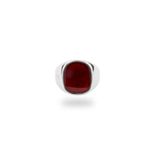 SILVER JAMESTOWN SQUARE STONE CARNELIAN RING