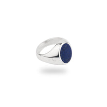 SILVER JAMESTOWN LAPIS LAZULI OVAL STONE RING