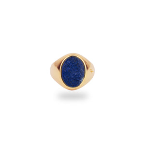 9K GOLD JAMESTOWN LAPIS LAZULI OVAL STONE RING