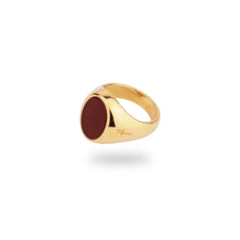 9K GOLD JAMESTOWN CARNELIAN OVAL STONE RING