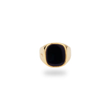 9K GOLD JAMESTOWN ONYX SQUARE STONE RING