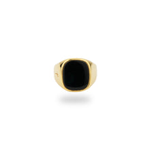GOLD JAMESTOWN BLACK ONYX SQUARE STONE RING