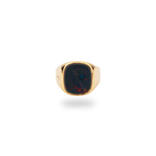 9K GOLD JAMESTOWN GREEN BLOODSTONE SQUARE STONE RING