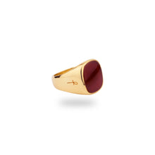 9K GOLD JAMESTOWN CARNELIAN SQUARE STONE RING