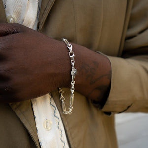 SILVER DE BEAUVOIR TWO BRACELET CHAIN