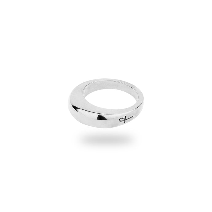 SILVER BARBICAN RING